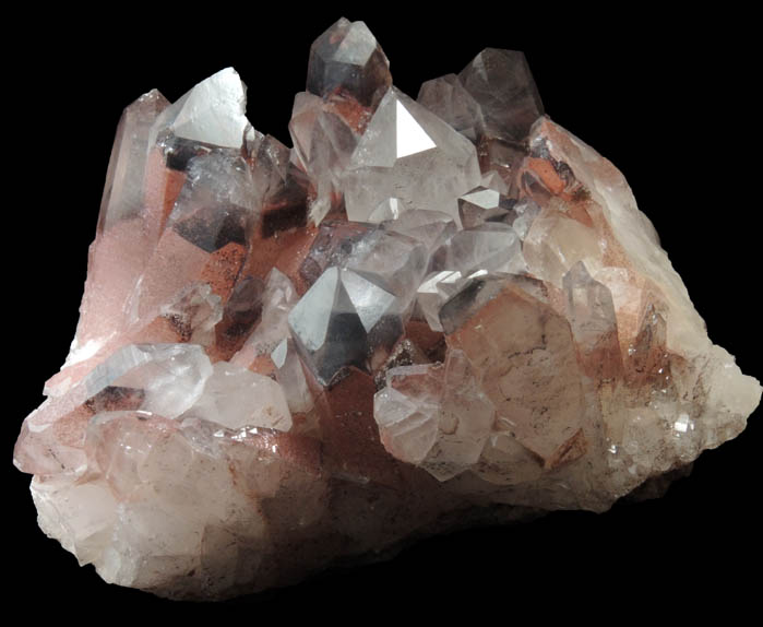 Quartz with Hematite inclusions (with phantom-growth zones) from Orange River, Namakwa, Northern Cape Province, South Africa