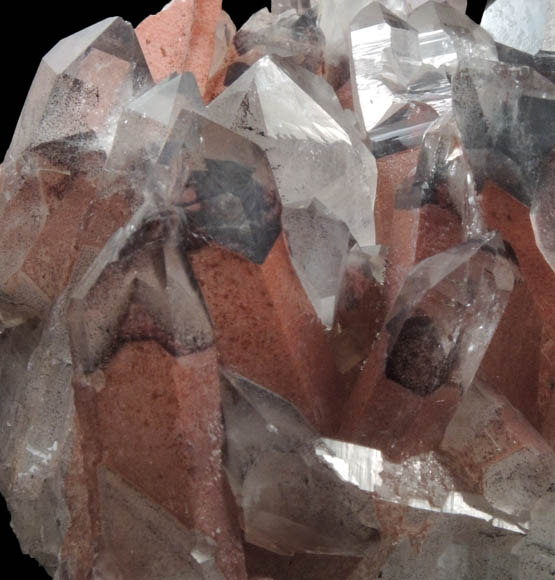 Quartz with Hematite inclusions (with phantom-growth zones) from Orange River, Namakwa, Northern Cape Province, South Africa