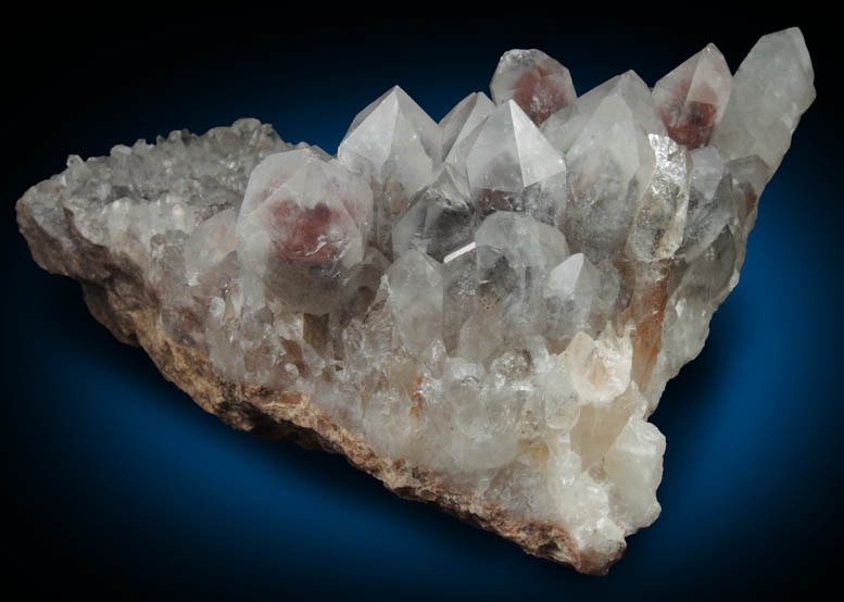 Quartz with Hematite inclusions (with phantom-growth zones) from Orange River, Namakwa, Northern Cape Province, South Africa