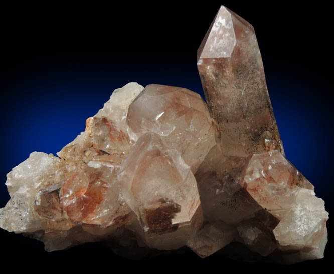 Quartz with Hematite inclusions (with phantom-growth zones) from Orange River, Namakwa, Northern Cape Province, South Africa