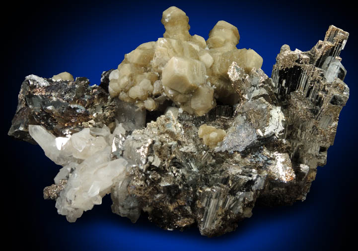 Arsenopyrite, Quartz, Dolomite-Calcite, Fluorapatite from Panasqueira Mine, Barroca Grande, 21 km. west of Fundao, Castelo Branco, Portugal