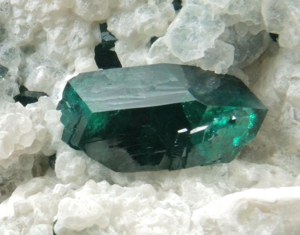 Dioptase on Calcite from Kaokoveld, Kunene Region, Namibia