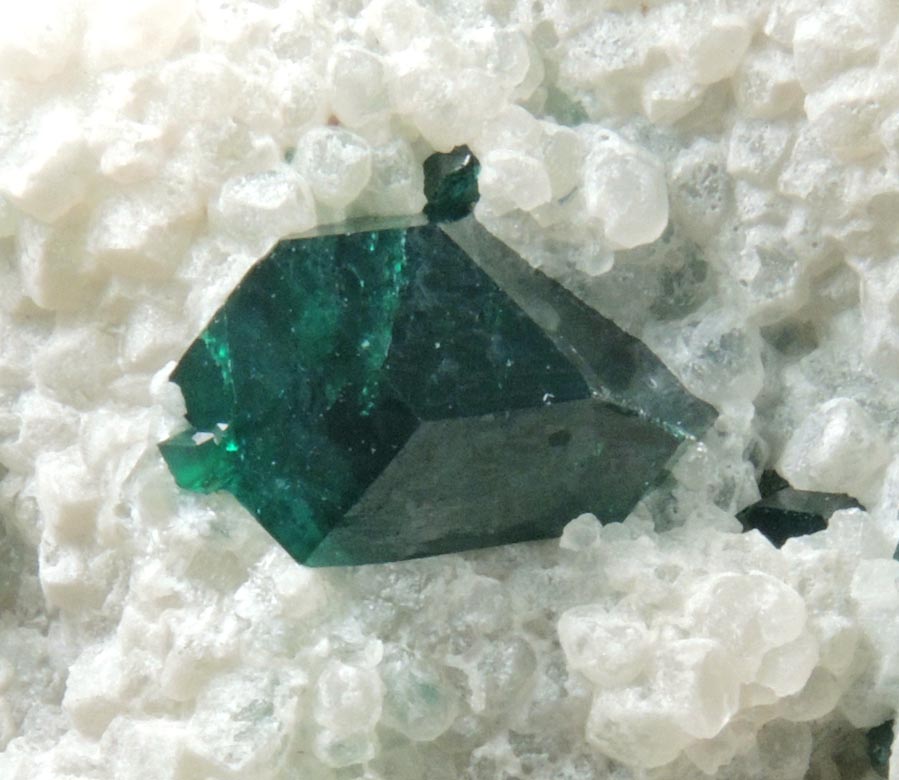 Dioptase on Calcite from Kaokoveld, Kunene Region, Namibia