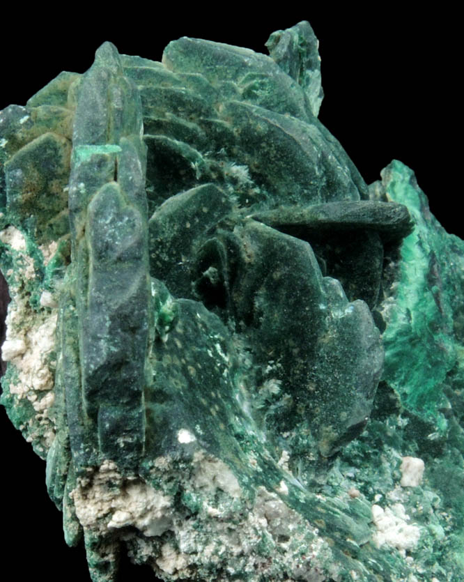 Chalcocite pseudomorphs after Azurite coated with Malachite from Milpillas Mine, Cuitaca, Sonora, Mexico