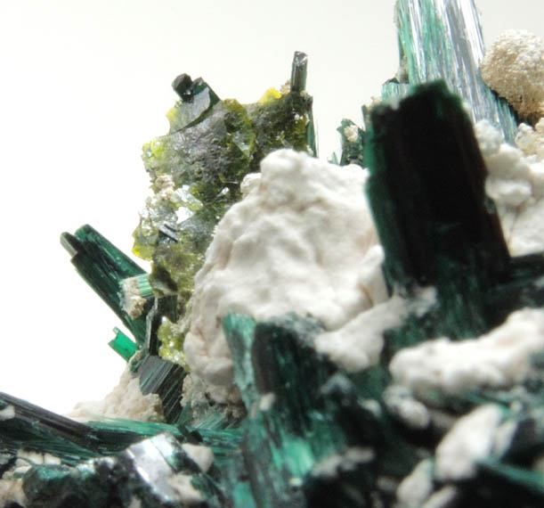 Volborthite and Brochantite from Milpillas Mine, Cuitaca, Sonora, Mexico