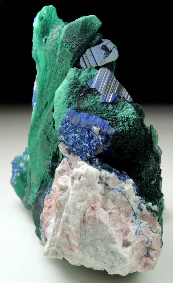 Azurite and Malachite pseudomorphs after Azurite from Milpillas Mine, Cuitaca, Sonora, Mexico