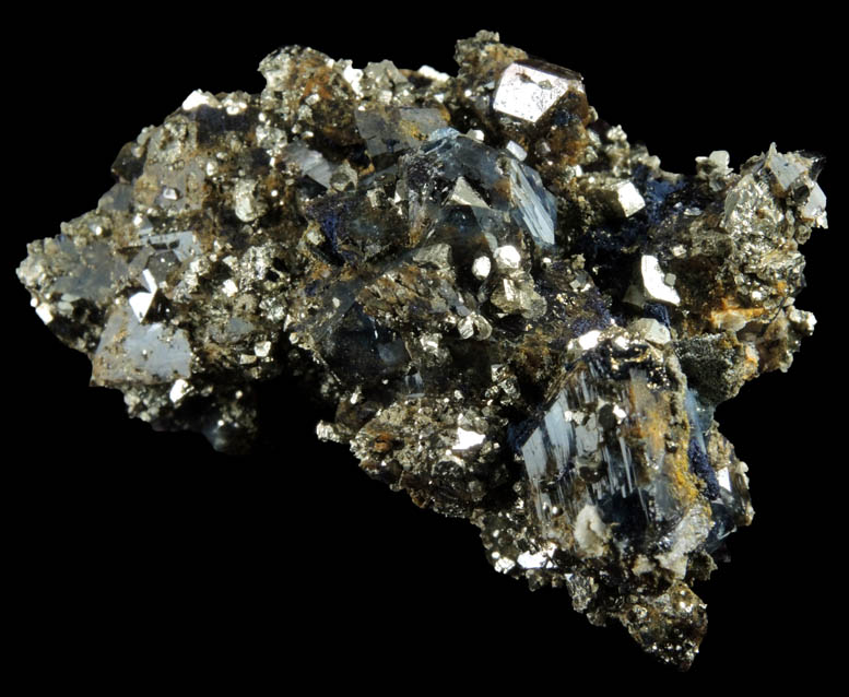 Scorodite and Pyrite from Hezhou, Guangxi Zhuang, China