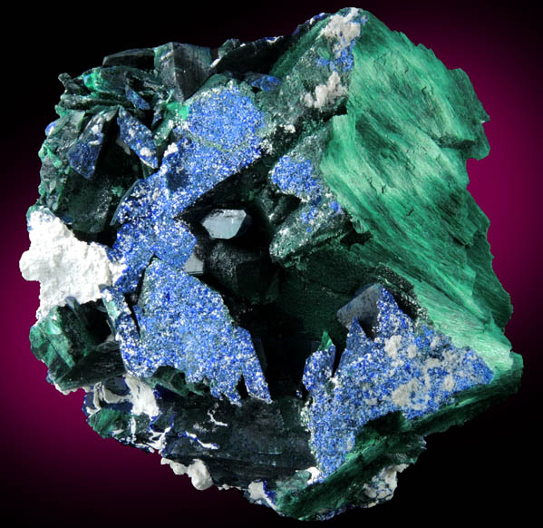 Malachite pseudomorphs after Azurite from Milpillas Mine, Cuitaca, Sonora, Mexico