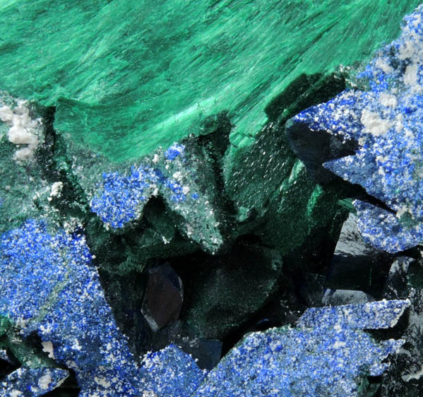 Malachite pseudomorphs after Azurite from Milpillas Mine, Cuitaca, Sonora, Mexico