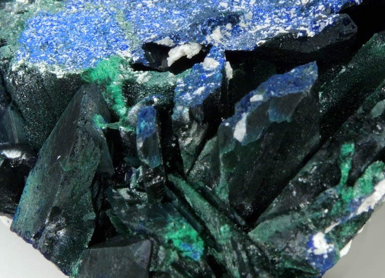 Malachite pseudomorphs after Azurite from Milpillas Mine, Cuitaca, Sonora, Mexico