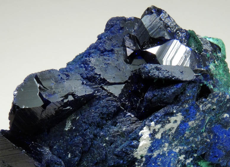 Azurite and Malachite pseudomorphs after Azurite from Milpillas Mine, Cuitaca, Sonora, Mexico