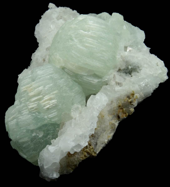 Prehnite, Quartz, Calcite from Goboboseb Mountains, 43 km west of Brandberg Mountain, Erongo region, Namibia