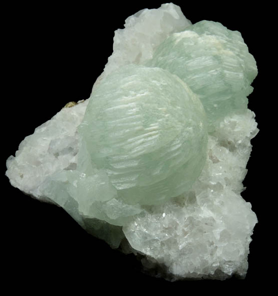 Prehnite, Quartz, Calcite from Goboboseb Mountains, 43 km west of Brandberg Mountain, Erongo region, Namibia