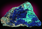 Azurite on Malachite from Liufengshan Mine, Guichi, Chizhou, Anhui, China