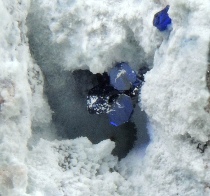 Volborthite with Azurite from Milpillas Mine, Cuitaca, Sonora, Mexico