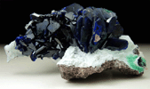 Azurite partially altered to Malachite from Milpillas Mine, Cuitaca, Sonora, Mexico