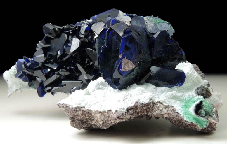 Azurite partially altered to Malachite from Milpillas Mine, Cuitaca, Sonora, Mexico