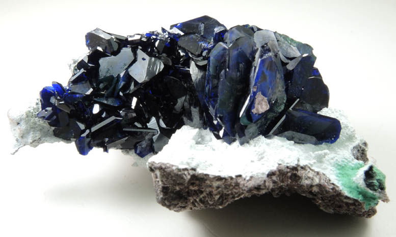 Azurite partially altered to Malachite from Milpillas Mine, Cuitaca, Sonora, Mexico