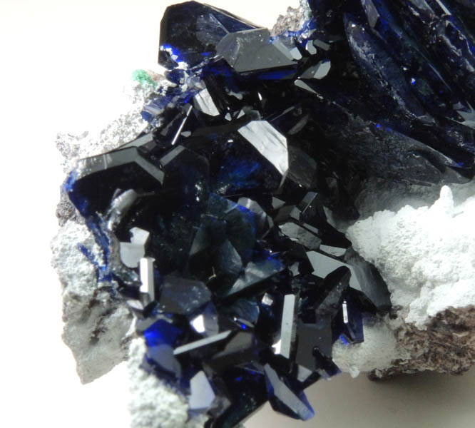 Azurite partially altered to Malachite from Milpillas Mine, Cuitaca, Sonora, Mexico