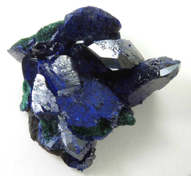 Azurite partially altered to Malachite from Milpillas Mine, Cuitaca, Sonora, Mexico