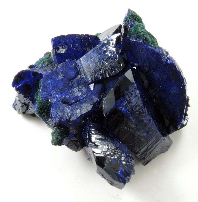 Azurite partially altered to Malachite from Milpillas Mine, Cuitaca, Sonora, Mexico