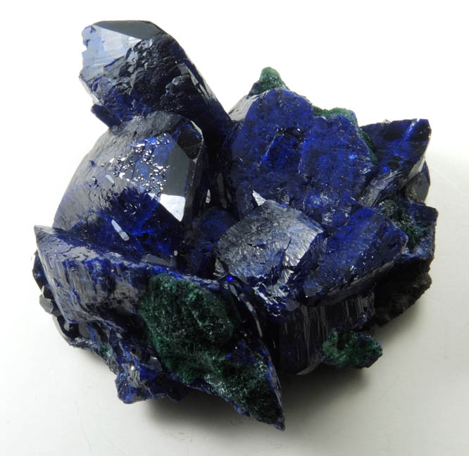 Azurite partially altered to Malachite from Milpillas Mine, Cuitaca, Sonora, Mexico