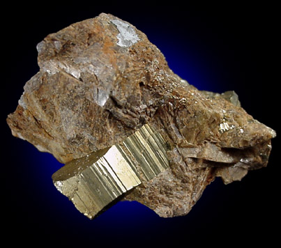 Pyrite in Siderite from Roxbury Iron Mine, Mine Hill, Roxbury, Connecticut