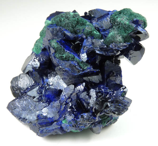 Azurite and Malachite pseudomorphs after Azurite from Milpillas Mine, Cuitaca, Sonora, Mexico