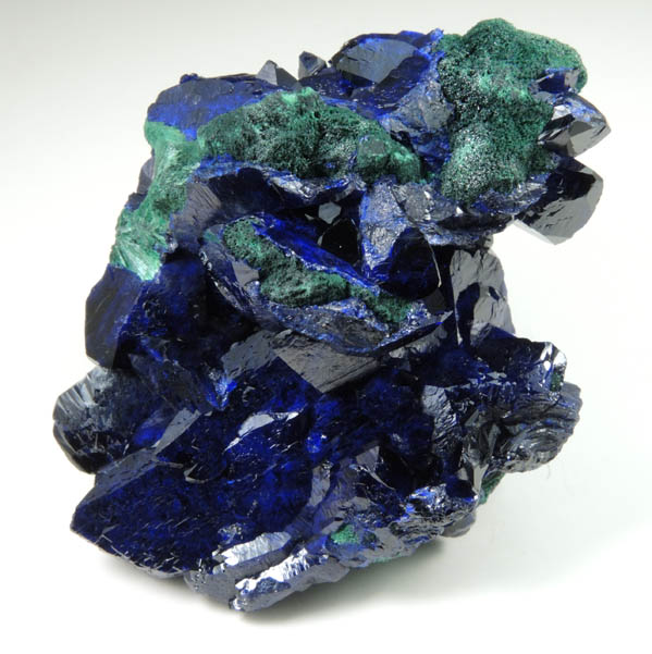 Azurite and Malachite pseudomorphs after Azurite from Milpillas Mine, Cuitaca, Sonora, Mexico