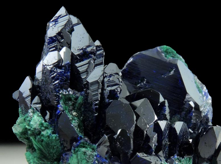 Azurite on Malachite from Milpillas Mine, Cuitaca, Sonora, Mexico