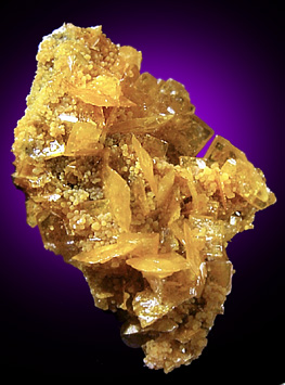 Wulfenite with Mimetite from San Francisco Mine, Sonora, Mexico