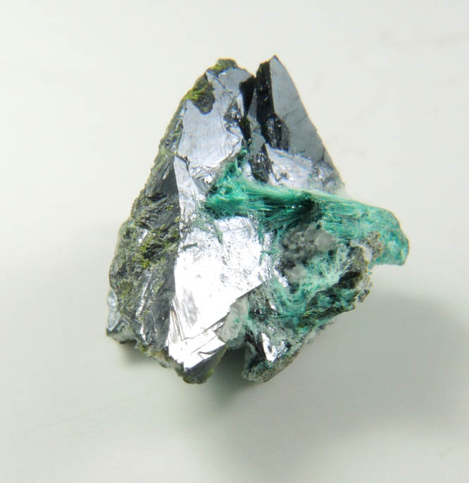 Volborthite with Brochantite from Milpillas Mine, Cuitaca, Sonora, Mexico