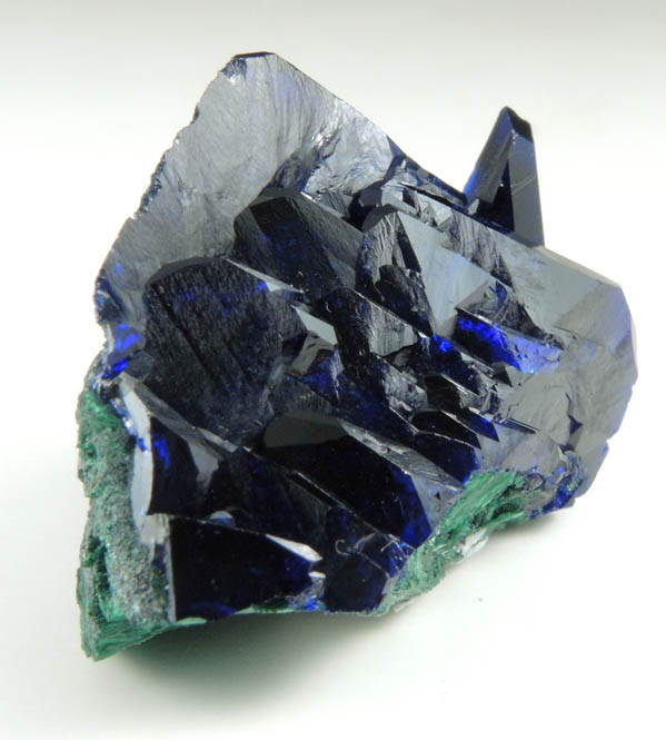 Azurite partially altered to Malachite from Milpillas Mine, Cuitaca, Sonora, Mexico