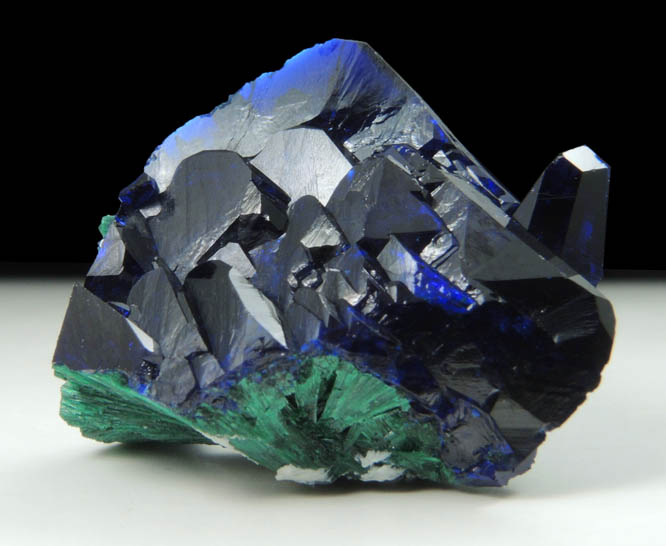 Azurite partially altered to Malachite from Milpillas Mine, Cuitaca, Sonora, Mexico