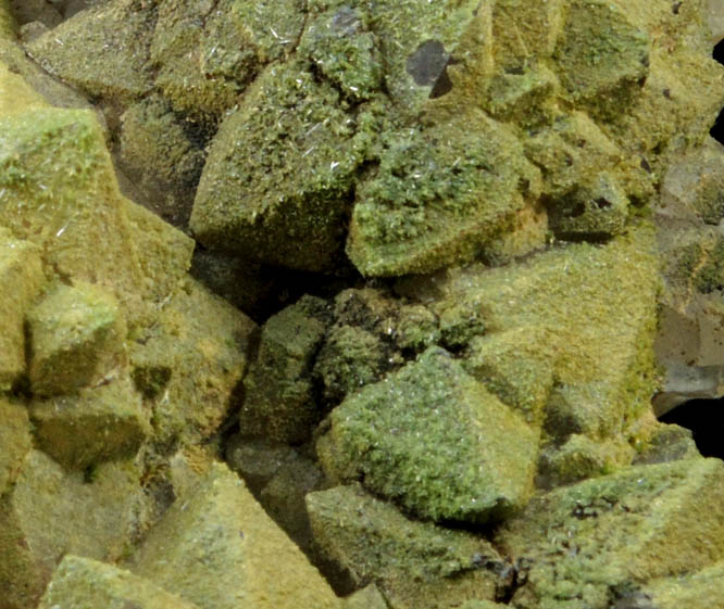 Pyromorphite on Quartz from Sarrowcole Vein, Laverock Hall, Leadhills, South Lanarkshire, Strathclyde, Scotland