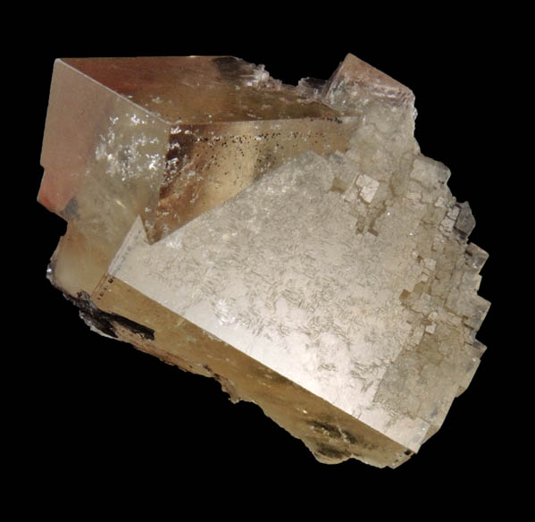 Fluorite interpenetrant-twinned crystals with minor Hematite from Gutterby Pit, Bottom Crosscut, Cleator Moor, Cumbria, England