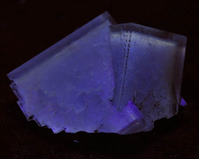 Fluorite interpenetrant-twinned crystals with minor Hematite from Gutterby Pit, Bottom Crosscut, Cleator Moor, Cumbria, England