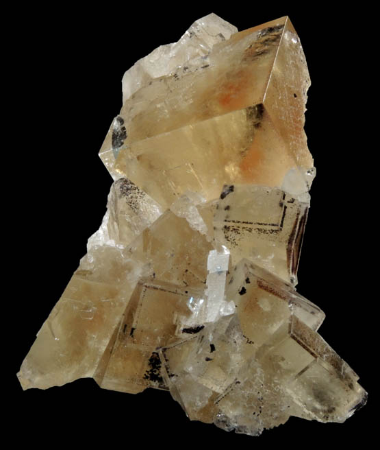 Fluorite with Hematite phantom-growth zones from Gutterby Pit, Bottom Crosscut, Cleator Moor, Cumbria, England
