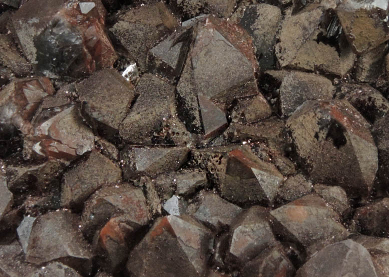 Quartz var. Smoky Quartz with Hematite from Auchenlosh Quarry, Dalbeattie, Dumfries & Galloway, Scotland