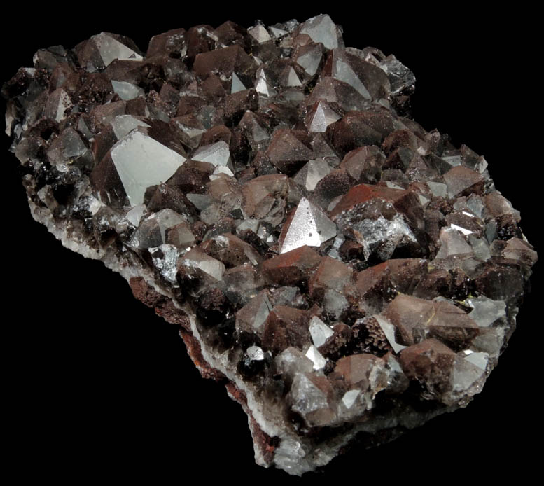 Quartz var. Smoky Quartz with Hematite from Auchenlosh Quarry, Dalbeattie, Dumfries & Galloway, Scotland