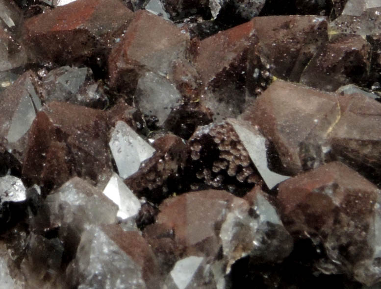 Quartz var. Smoky Quartz with Hematite from Auchenlosh Quarry, Dalbeattie, Dumfries & Galloway, Scotland