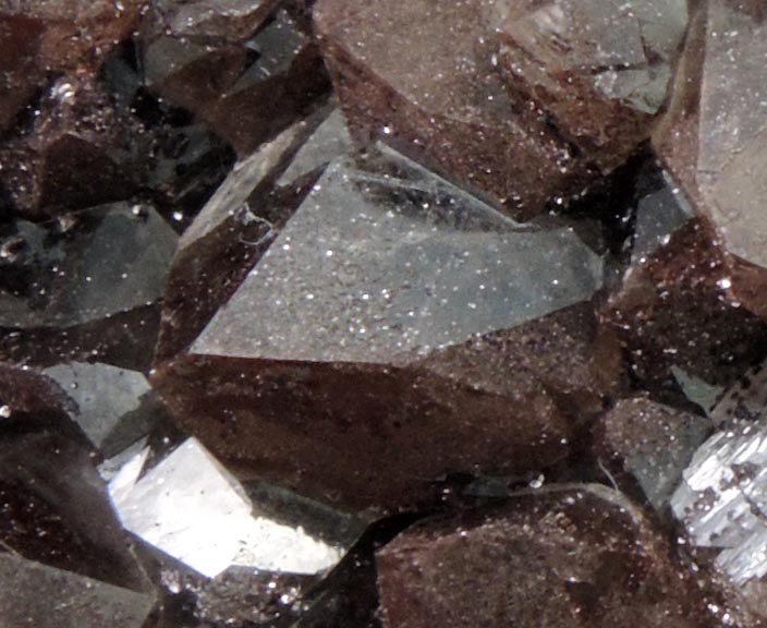 Quartz var. Smoky Quartz with Hematite from Auchenlosh Quarry, Dalbeattie, Dumfries & Galloway, Scotland