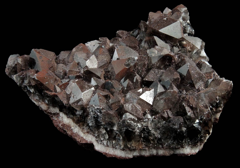 Quartz var. Smoky Quartz with Hematite from Auchenlosh Quarry, Dalbeattie, Dumfries & Galloway, Scotland