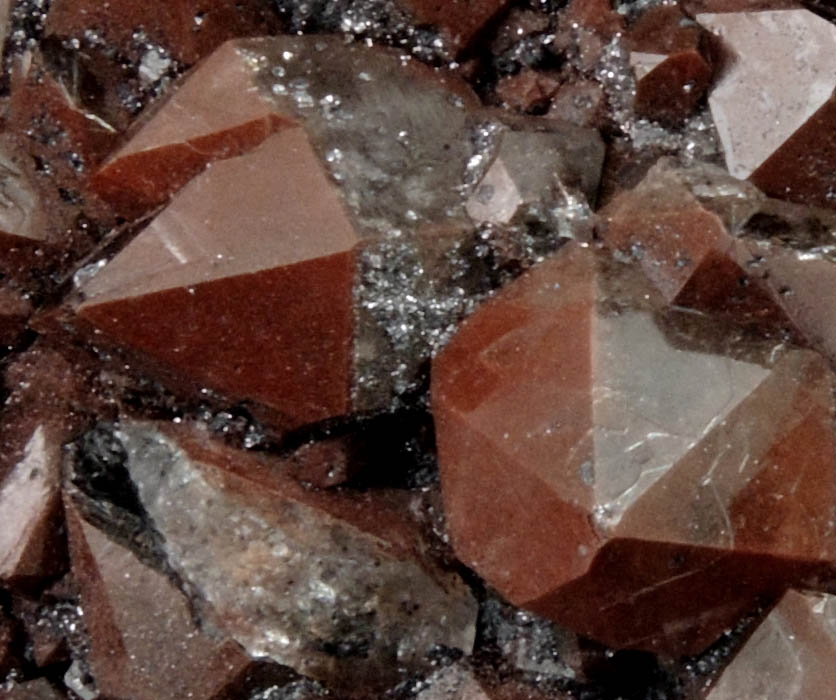 Quartz var. Smoky Quartz with Hematite from Auchenlosh Quarry, Dalbeattie, Dumfries & Galloway, Scotland