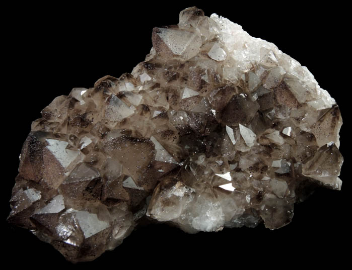 Quartz var. Smoky Quartz with Hematite from Auchenlosh Quarry, Dalbeattie, Dumfries & Galloway, Scotland