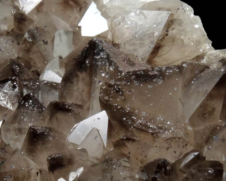 Quartz var. Smoky Quartz with Hematite from Auchenlosh Quarry, Dalbeattie, Dumfries & Galloway, Scotland