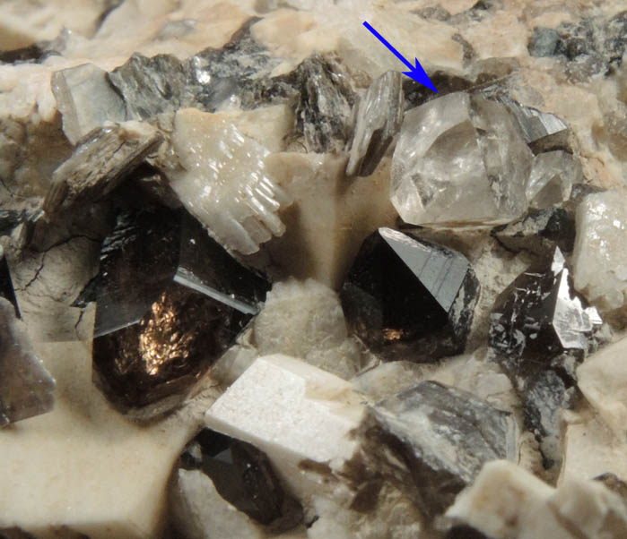 Topaz, Smoky Quartz, Microcline from Diamond Rocks, Hare's Gap, Mournes, County Down, Ireland