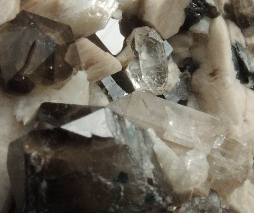 Topaz, Smoky Quartz, Microcline from Diamond Rocks, Hare's Gap, Mournes, County Down, Ireland