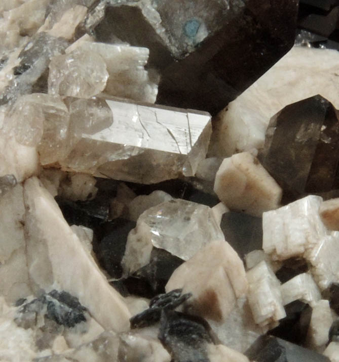 Topaz, Smoky Quartz, Microcline from Diamond Rocks, Hare's Gap, Mournes, County Down, Ireland