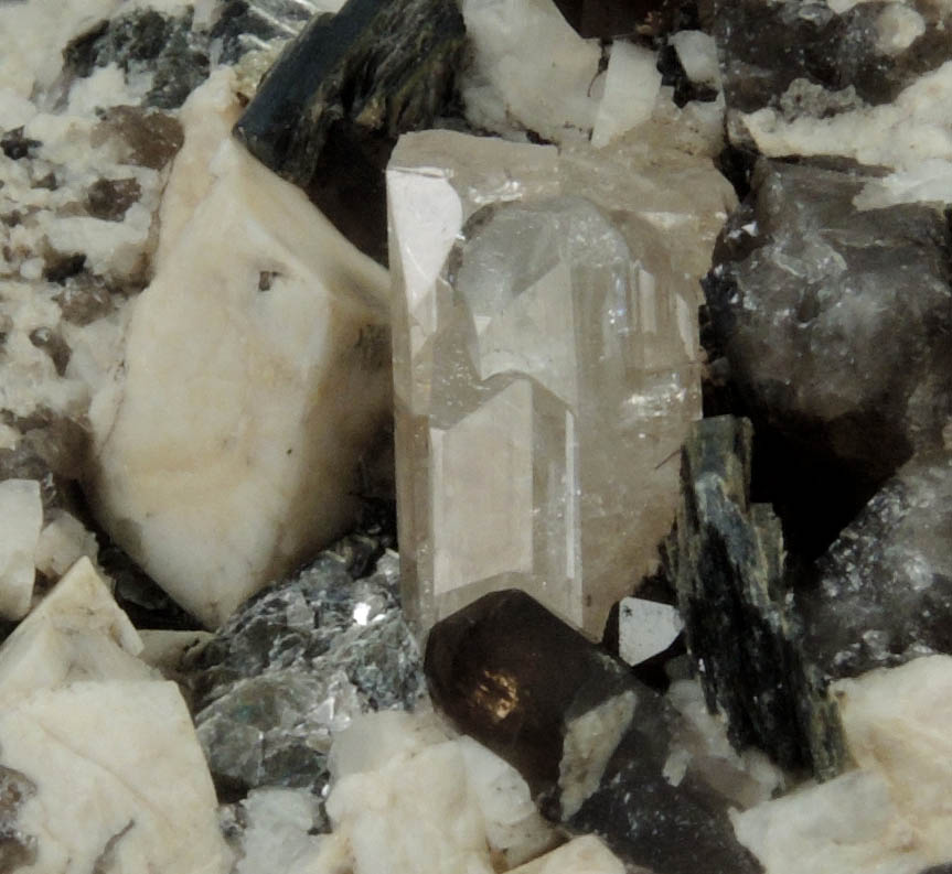 Topaz, Smoky Quartz, Microcline, Muscovite from Diamond Rocks, Hare's Gap, Mournes, County Down, Ireland